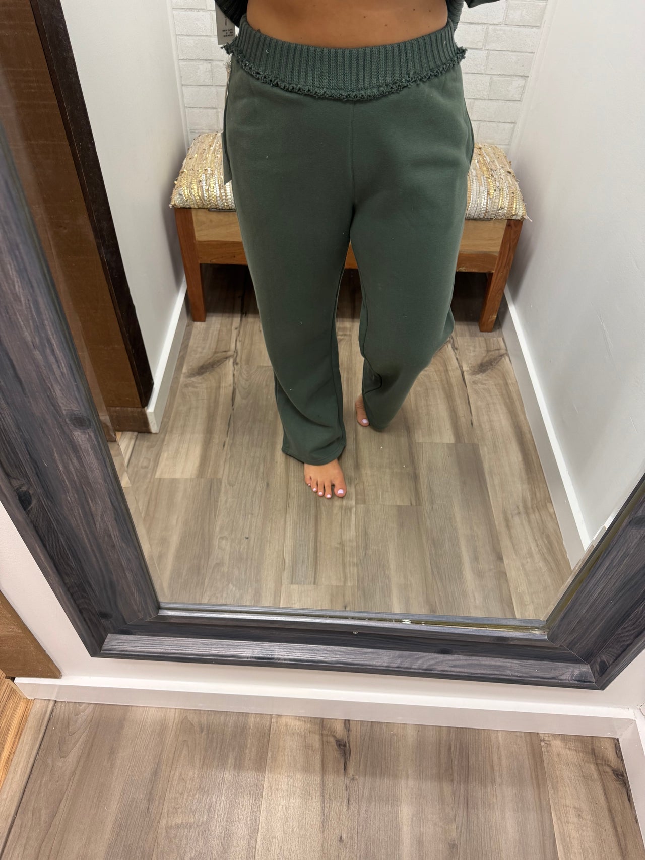 Woodland Walk Fleece Pant- Olive