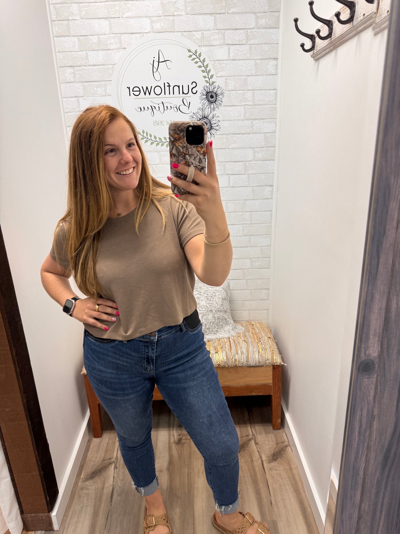 On the Go Ribbed Top- Mocha
