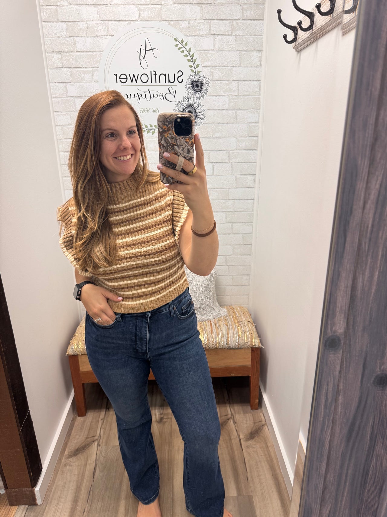The Annie Striped Sweater - Brown