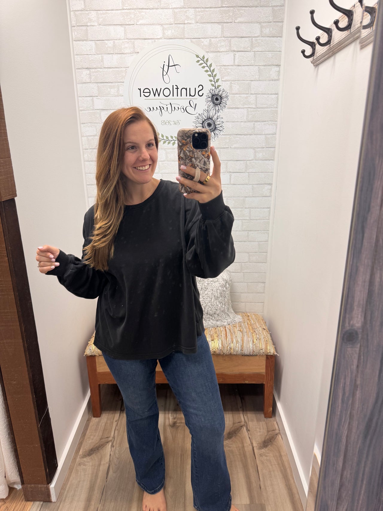 The Avery Twist Back Top - Black