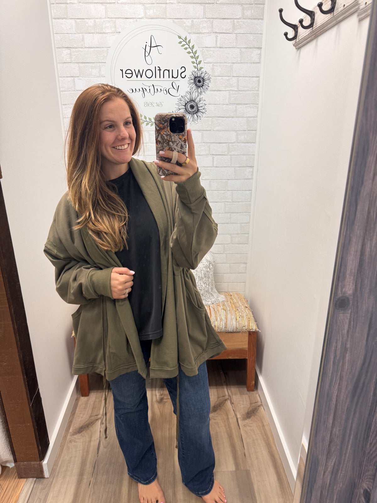 Hadley Everyday Cardigan-Olive