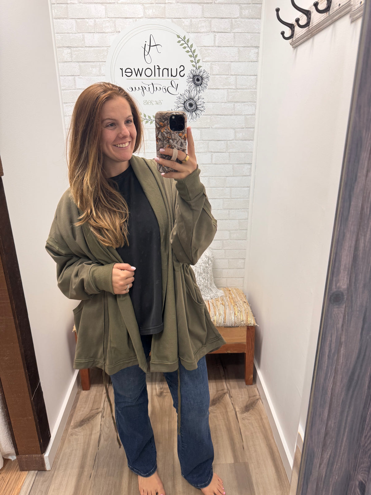 Hadley Everyday Cardigan-Olive