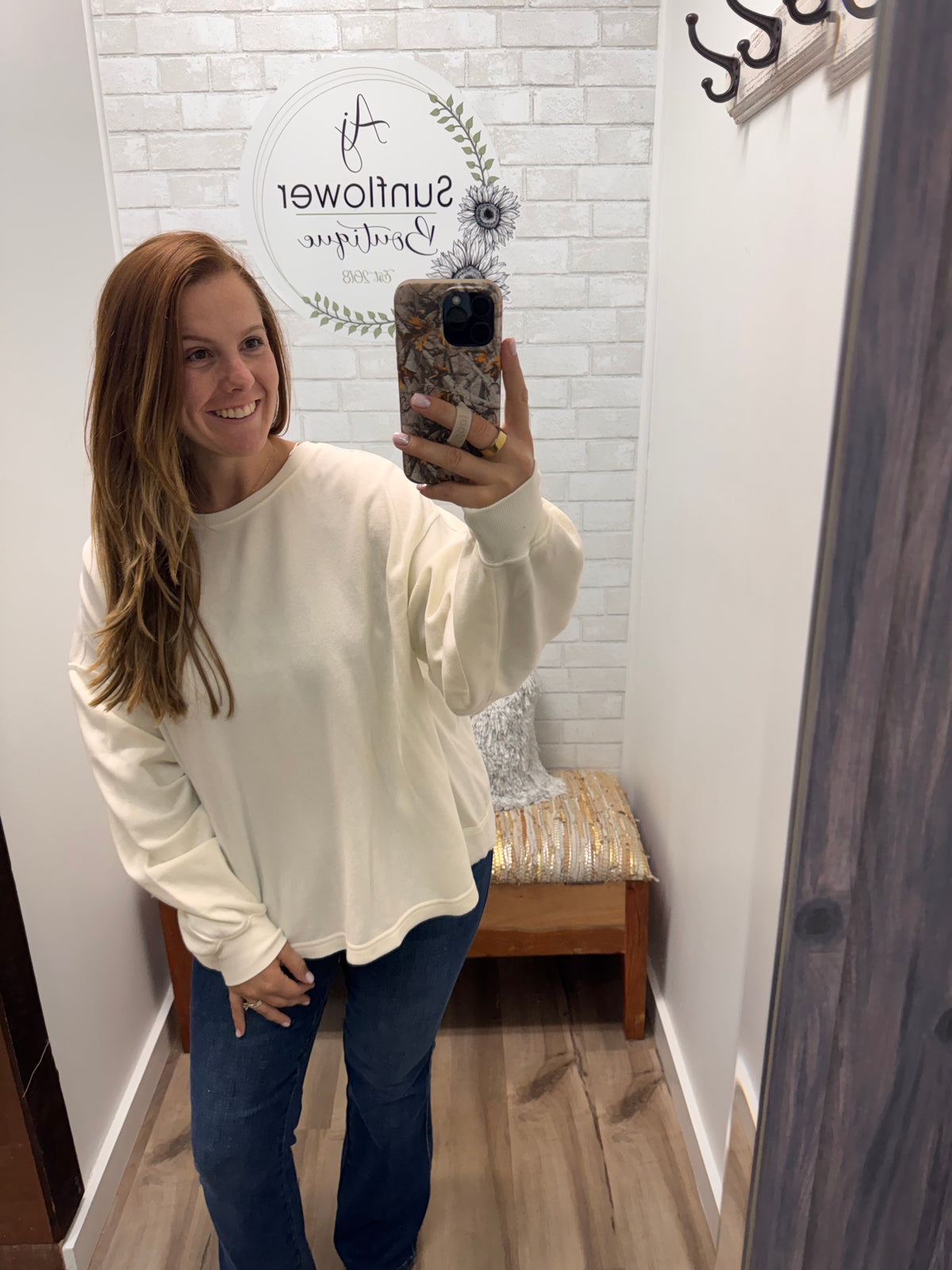 The Avery Twist Back Top - Cream