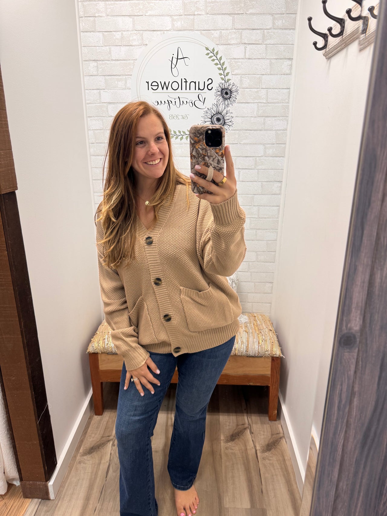 Not Your Grandpa's Cardigan-Taupe