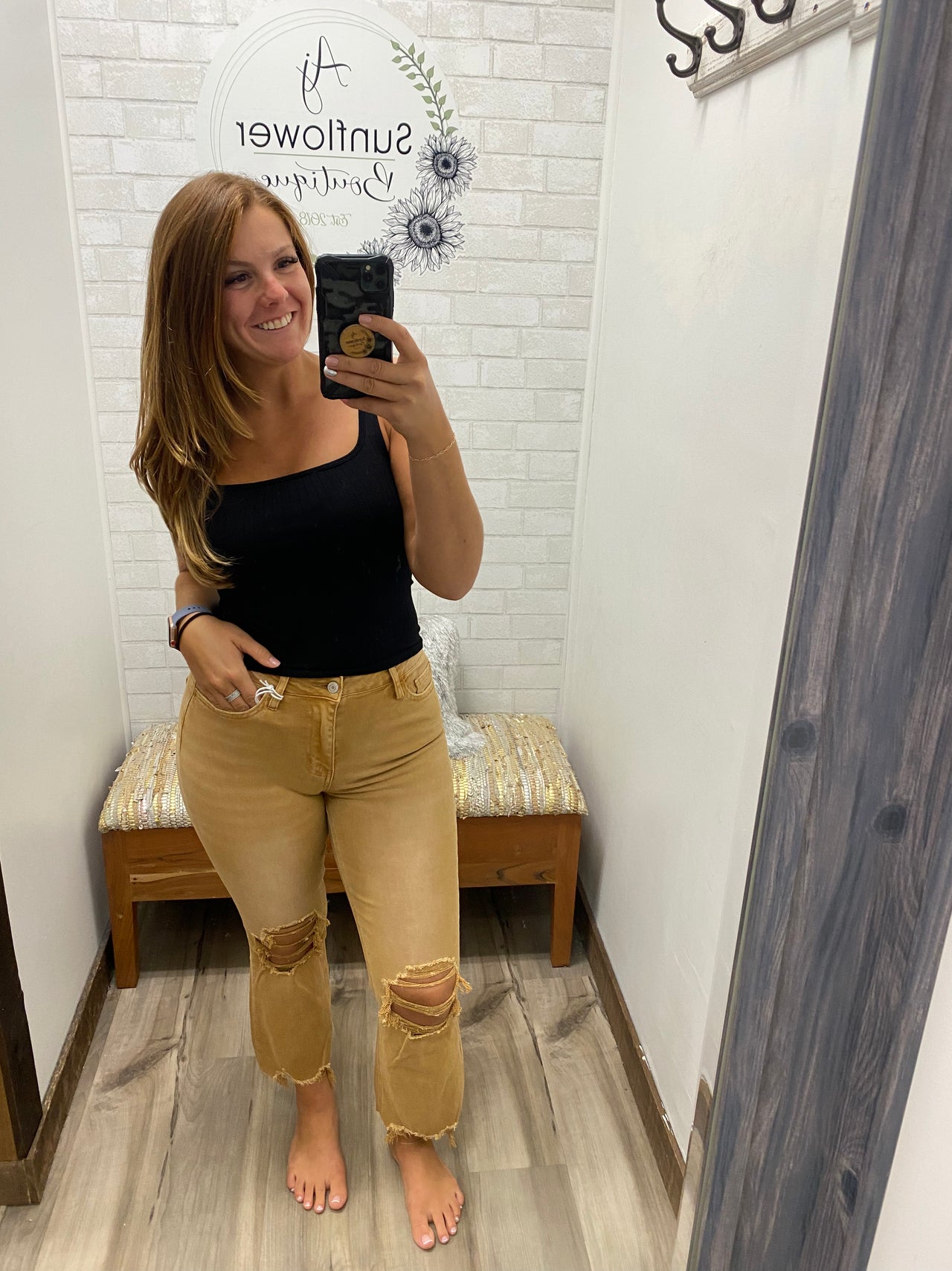 Fall Kickoff Crop Flare Jeans