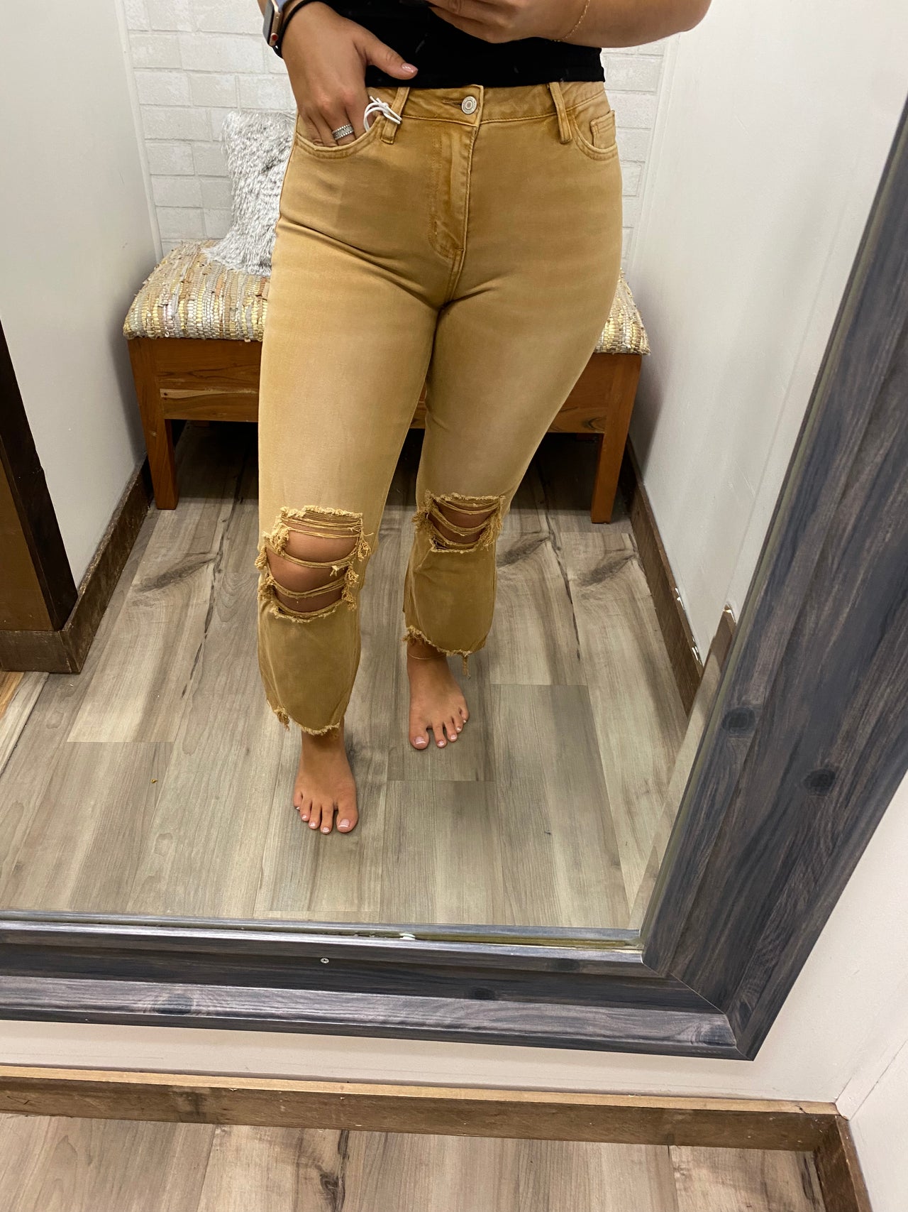 Fall Kickoff Crop Flare Jeans