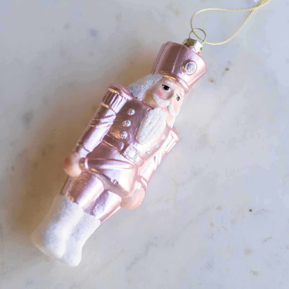 Blushing Nutcracker Ornament    6"