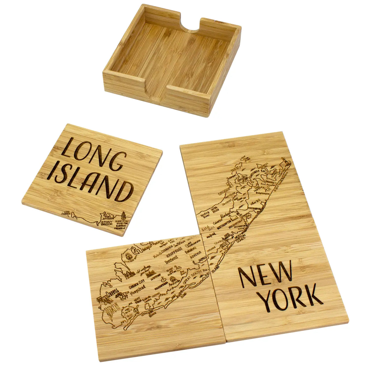 Long Island Puzzle 4-Pc. Coaster Set