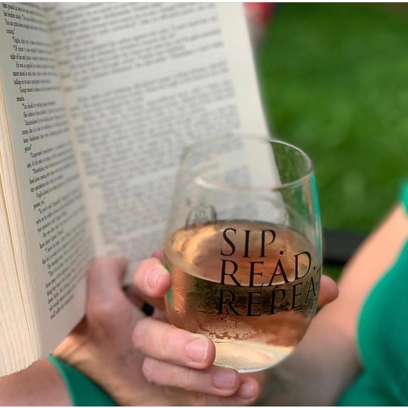 Book Lover Wine Glasses